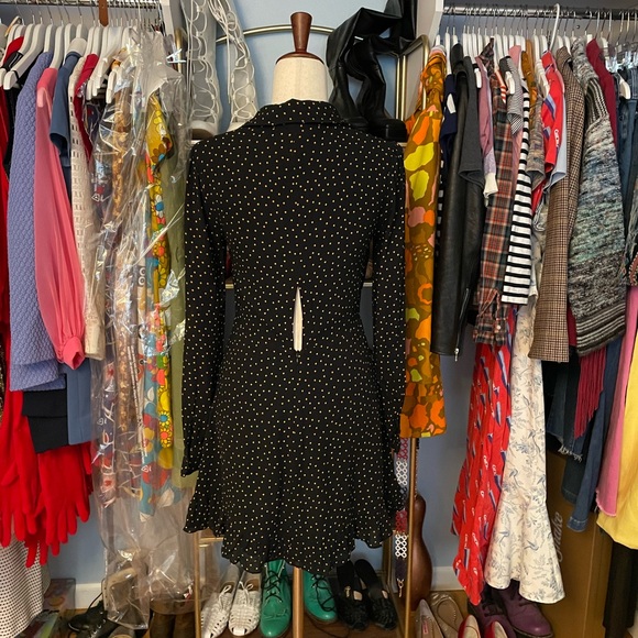 Reformation Polka Dot Mini Dress with Cut Out - Size 8 - Picture 8 of 12